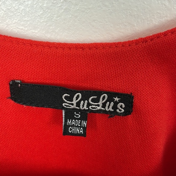 Lulus dress women's size small spaghetti strap red pullover lined sleeveless - Picture 8 of 8